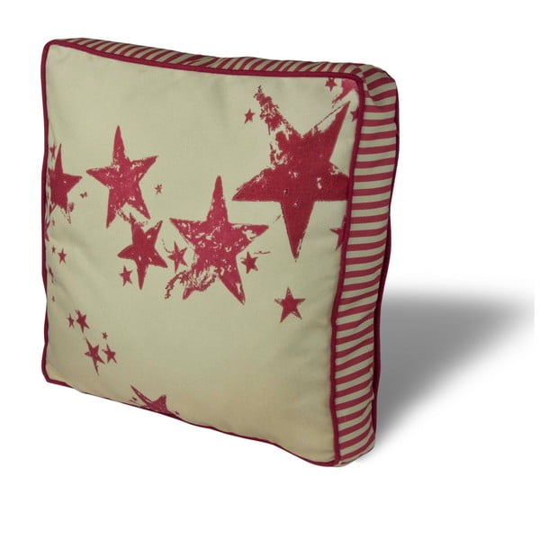 Pernă pentru scaun Gravel Stars Red, 42 x 42 cm, cu umplutură