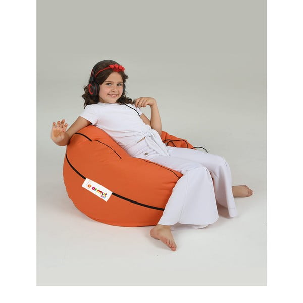 Fotoliu puf pentru copii portocaliu Basketball – Floriane Garden-image-3