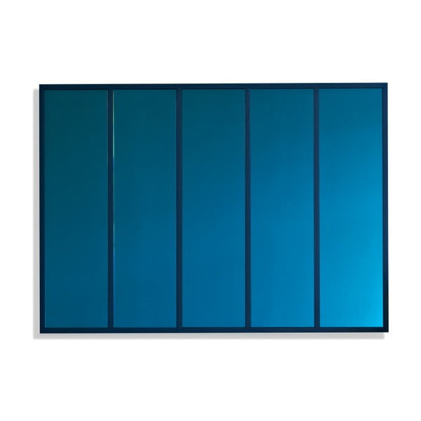 Oglindă cu lemn de stejar Another Brand Panels, albastru