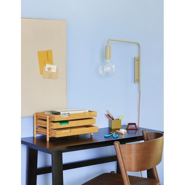 Birou cu aspect de lemn de stejar 45x100 cm Poke – Hübsch-image-3
