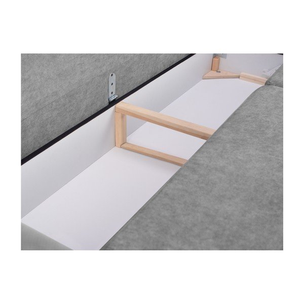 Canapea extensibilă cu 3 locuri și spațiu pentru depozitare Cosmopolitan design Amsterdam, 231 x 98 x 95 cm, gri-image-4