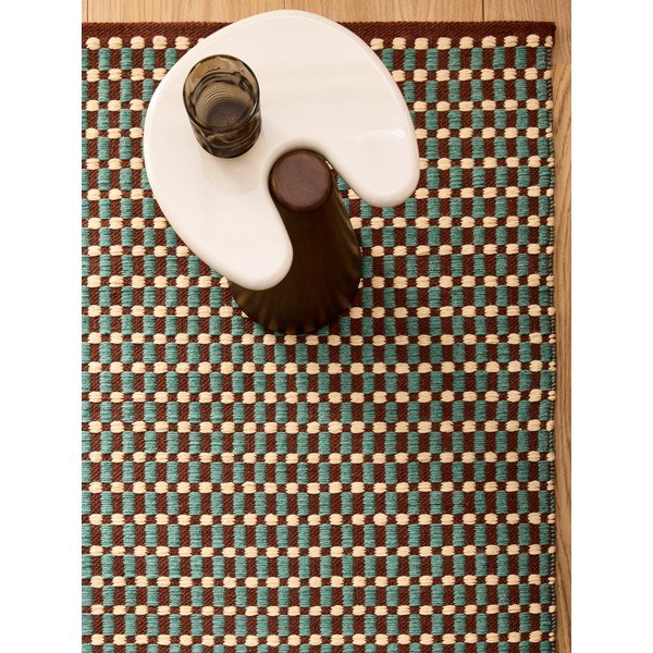 Covor albastru-verde țesut manual din amestesc de lână 200x290 cm Ember – MADE-image-3