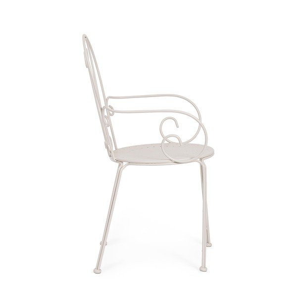 Scaun de grădină bej din metal Etienne – Bizzotto-image-3