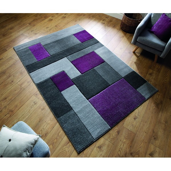Covor Flair Rugs Cosmos Purple, 80x150 cm, gri-mov-image-1