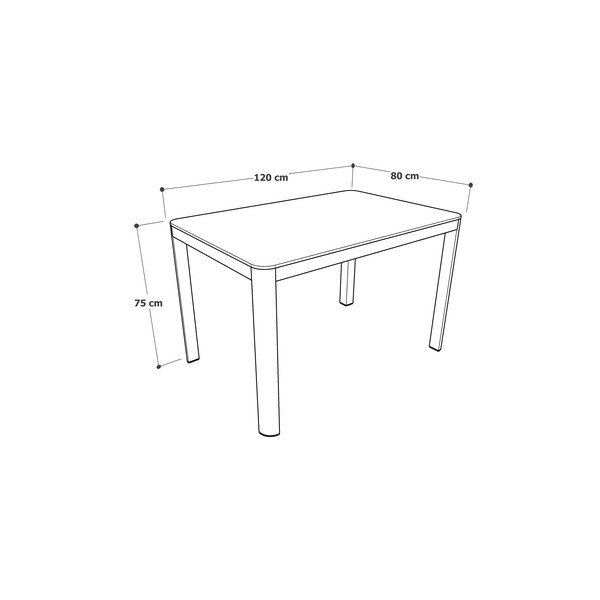 Masă de grădină din aluminiu Ezeis Mistral, gri, lungime 120 cm-image-3