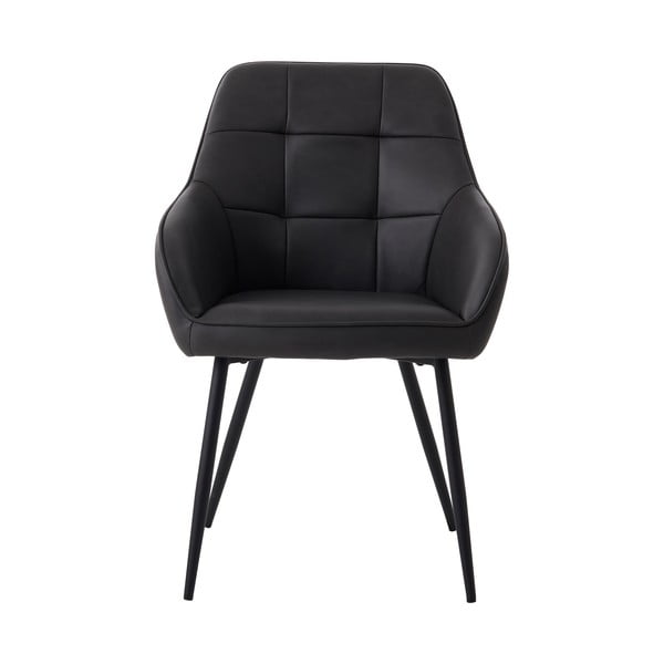 Set de scaune de sufragerie gri închis cu cotiere 2 buc. tapițat Nolan Square – Unique Furniture-image-3