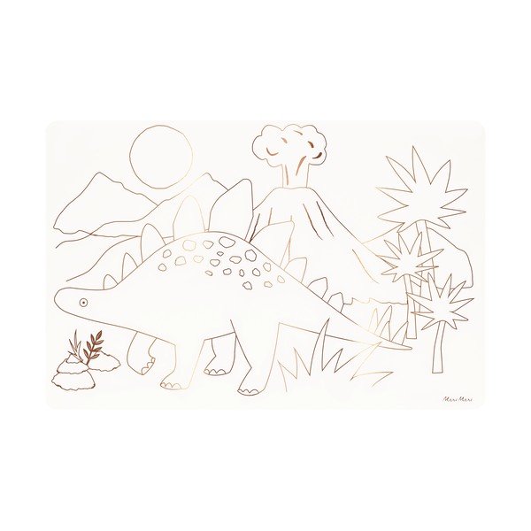 Suporturi pentru farfurii 8 buc. din hârtie 28x42.5 cm Dinosaurs – Meri Meri-image-1