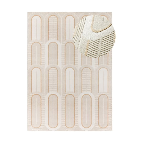 Covor crem 133x190 cm Flora – Universal