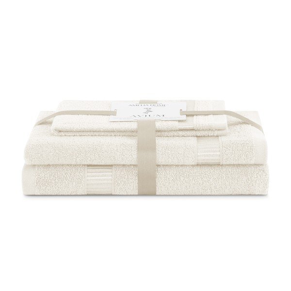 Prosoape de baie crem 3 buc. din bumbac din frotir Avium – Restilo
