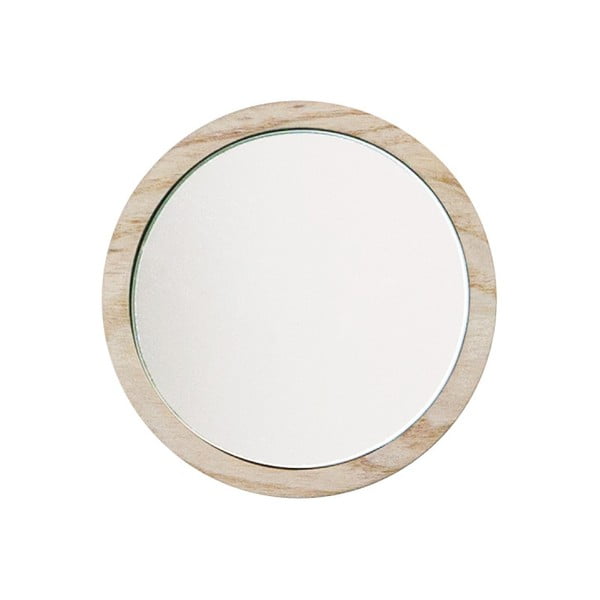 Cuier de perete cu oglindă Furniteam Beauty, ⌀ 10 cm