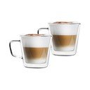 Căni 2 buc. pentru cappuccino/cu perete dublu din sticlă 350 ml – Vialli Design