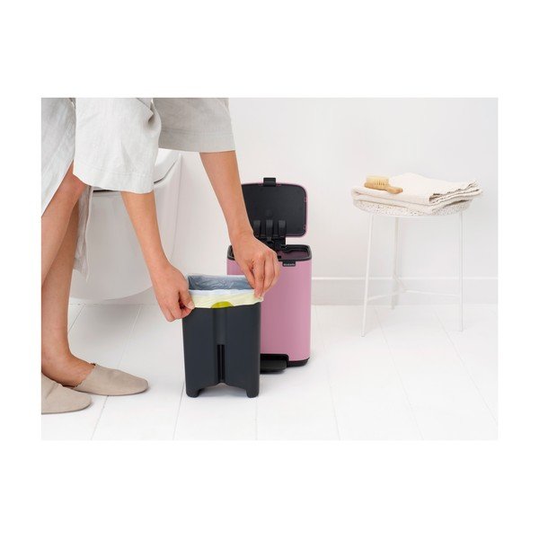 Coș de gunoi roz cu pedală din oțel 4 l Bo – Brabantia-image-3