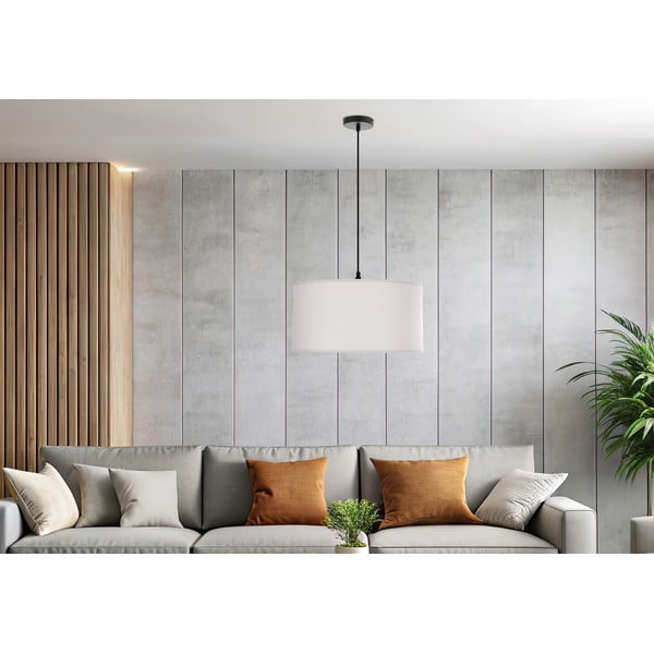 Lustră albă cu abajur textil ø 40 cm Shanti – Candellux Lighting-image-4