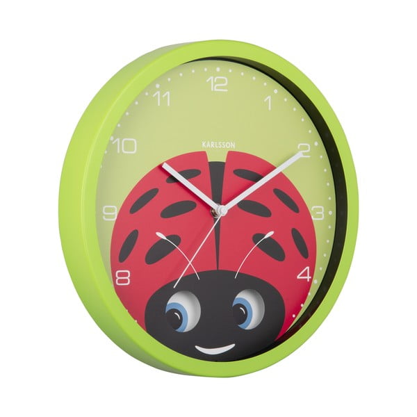 Ceas pentru copii ø 31 cm Peekaboo Ladybug – Karlsson-image-2