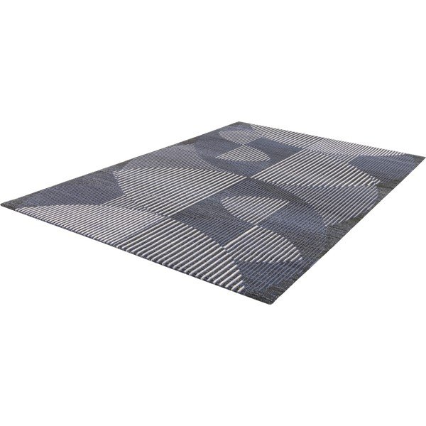 Covor albastru închis din lână 100x180 cm Shades – Agnella-image-4