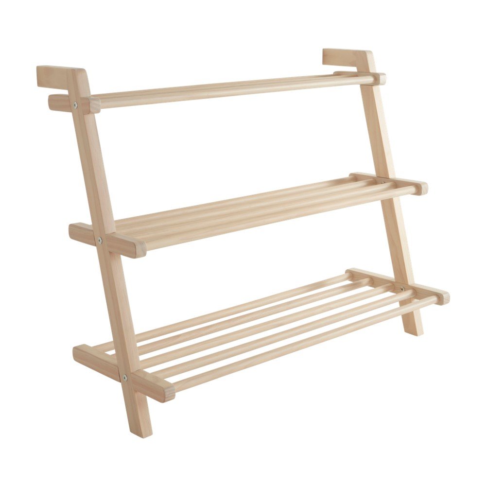 Pantofar în culoare naturală deschisă suspendat din lemn de pin 80x65x42 cm Eddison – Jotex