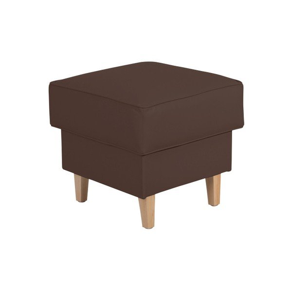 Taburet Max Winzer Lorris Leather Brown, maro închis