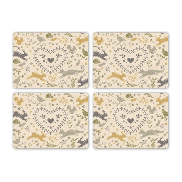 Set 4 suporturi pentru farfurie 29x21 cm Woodland - Cooksmart ®-image-1