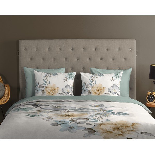 Lenjerie de pat verde-crem din bumbac pentru pat de o persoană, extinsă 140x220 cm Celina – Good Morning-image-2