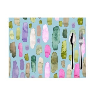 Set 2 suporturi pentru farfurii Mike & Co. NEW YORK Butterflies Trail, 33 x 45 cm, albastru