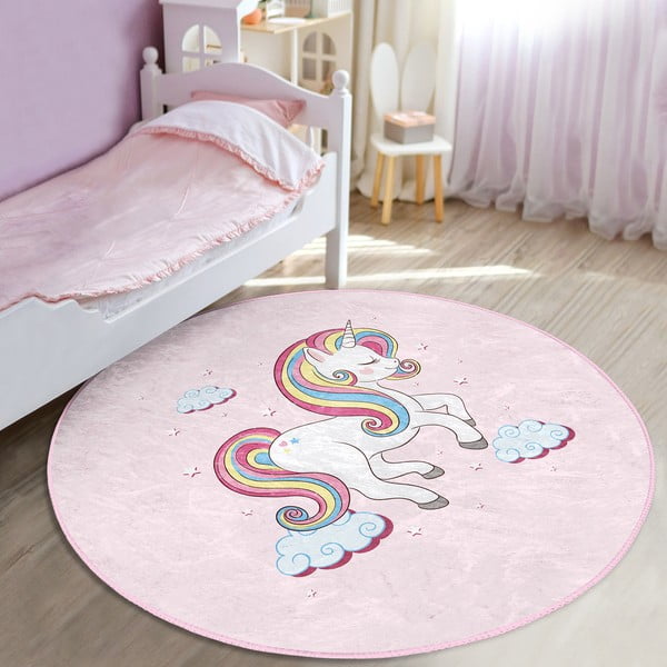 Covor pentru copii roz ø 120 cm Comfort – Mila Home-image-4