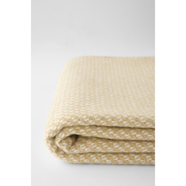 Pătură bej din amestec de bumbac 140x180 cm Wabi – Euromant-image-3