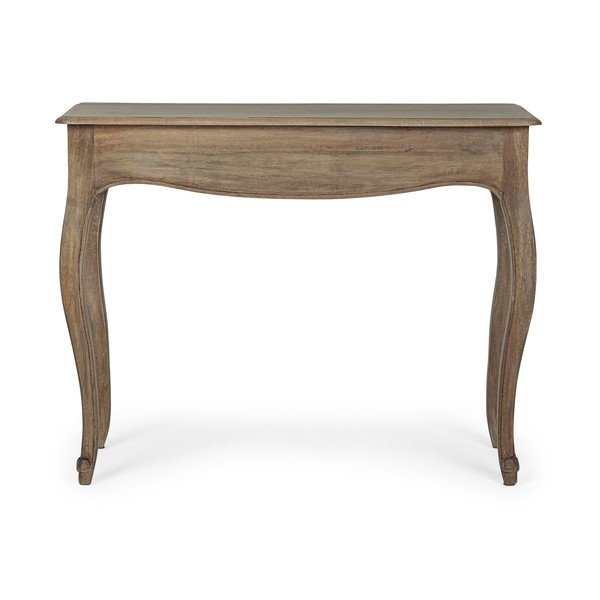 Masă consolă în culoare naturală închisă din lemn de mango 40x100 cm Domitille – Bizzotto-image-3