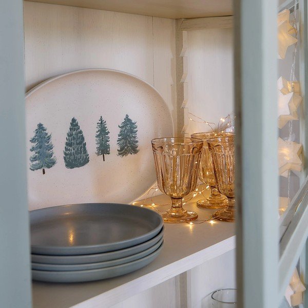 Tavă din gresie ceramică 26x41 cm  cu model de Crăciun Pacifica Christmas Tree – Casafina-image-4