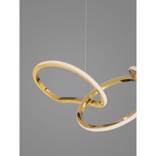 Lustră aurie LED cu intensitate reglabilă din aluminiu Girish – Nova Luce-image-2