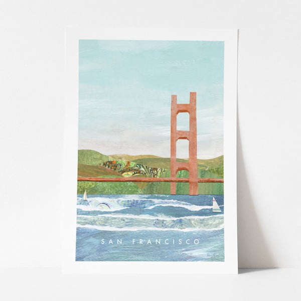 Poster Travelposter San Francisco II, 50 x 70 cm