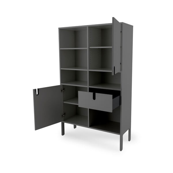 Bibliotecă Tenzo Uno, înălțime 176 cm, gri-image-4