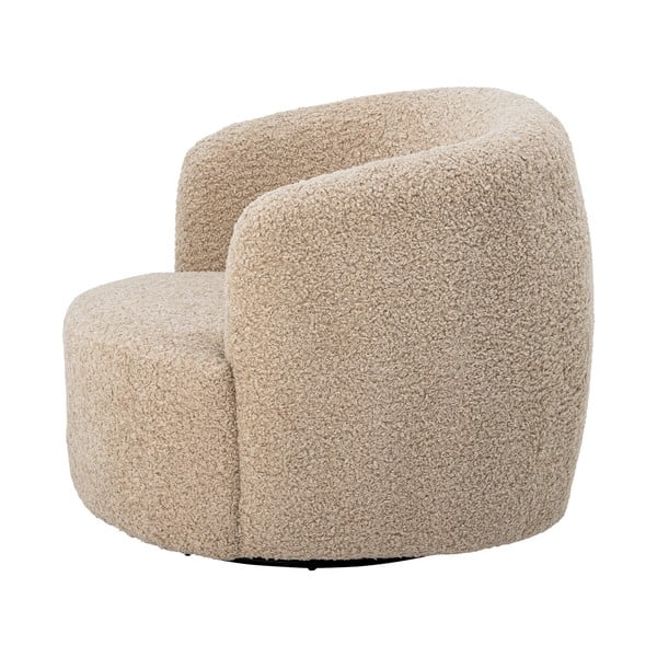Fotoliu bej cu tapițerie din țesătură bouclé Bocca – Bloomingville-image-4