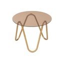 Măsuță auxiliară rotundă cu blat din sticlă ø 50 cm Ventana Round – Leitmotiv
