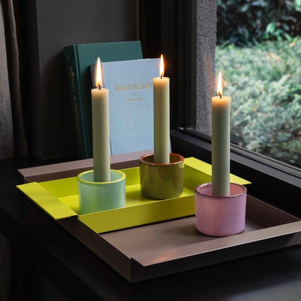 Sfeșnice pentru lumânări pastilă 3 buc. din sticlă – Remember-image-1