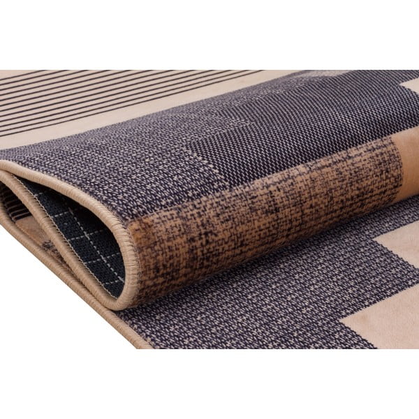 Covor tip traversă  lavabil maro-bej 300x100 cm - Vitaus-image-3