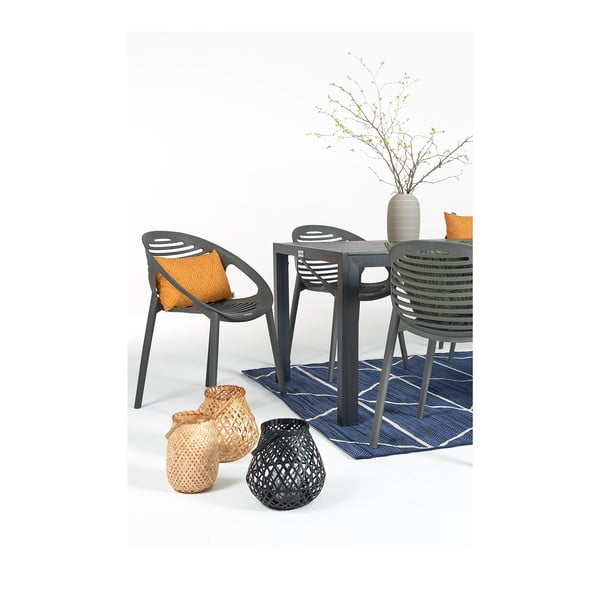 Set mobilier de grădină cu 6 scaune Le Bonom Joanna Thor, gri-image-2