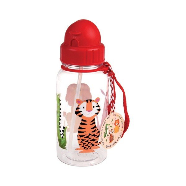 Sticlă pentru copii roșie din tritan 500 ml Colourful Creatures – Rex London