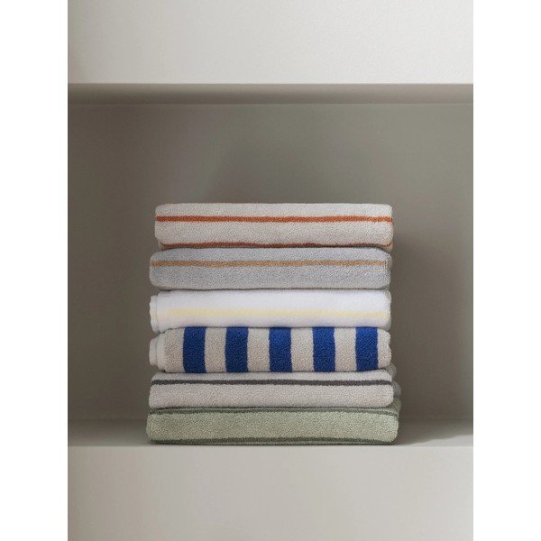 Prosoape albastre/crem 2 buc. din bumbac organic din frotir 30x50 cm Arto – Blomus-image-2