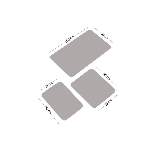 Covorașe de baie maro/crem 3 buc. 100x60 cm – Foutastic-image-3