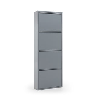 Suport de pantofi din metal cu 4 uși verticale Kave Home Rox, gri