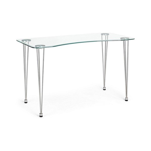 Birou cu blat din sticlă 60x120 cm Rondo – Bizzotto
