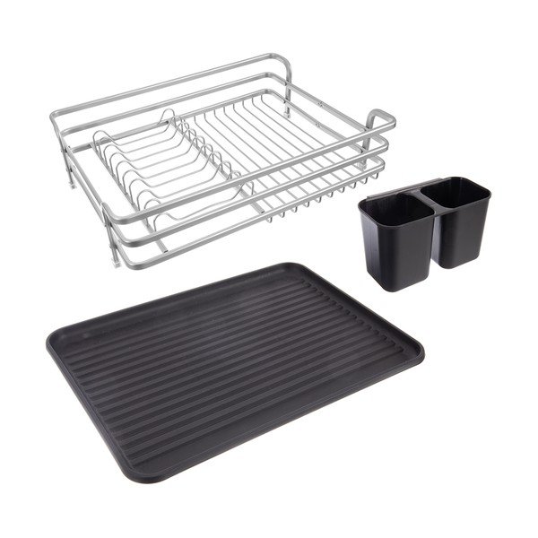 Scurgător de vase alb-negru din metal 43x32 cm Deluxe – Orion-image-2