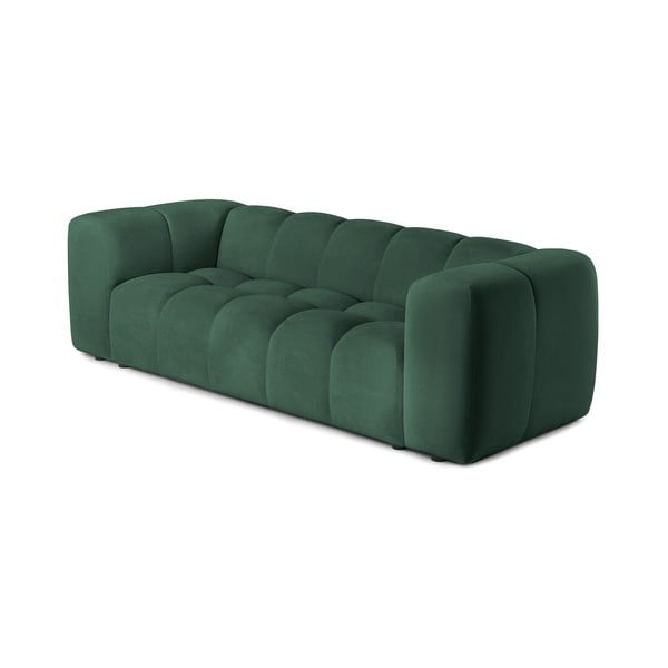 Canapea verde cu tapițerie din catifea 225 cm Cube – Bonami Selection-image-2