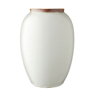 Vază din gresie ceramică Bitz, înălțime 25 cm, alb - crem