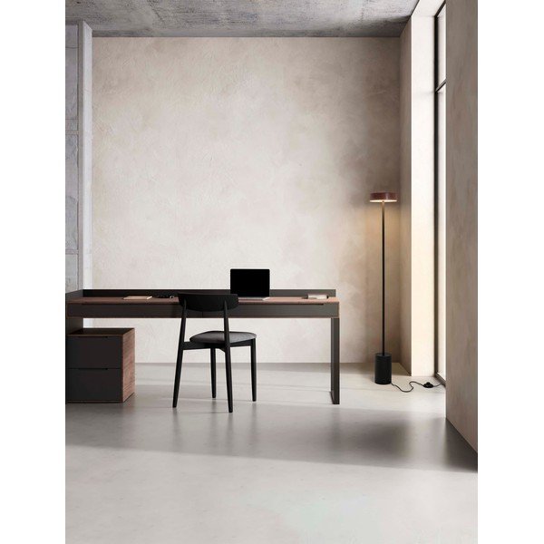 Lampadar negru/în culoare naturală închisă LED din metal (înălțime 135 cm) Thea – Nova Luce-image-1