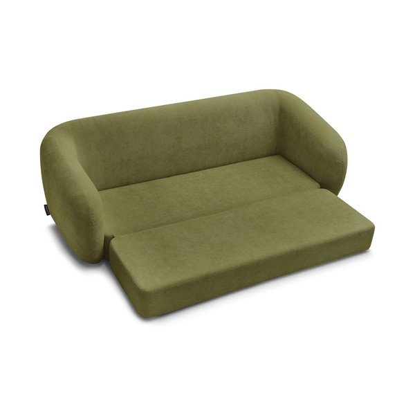 Canapea verde extensibilă cu tapițerie din chenille 228 cm Neyo – Bobochic Paris-image-3