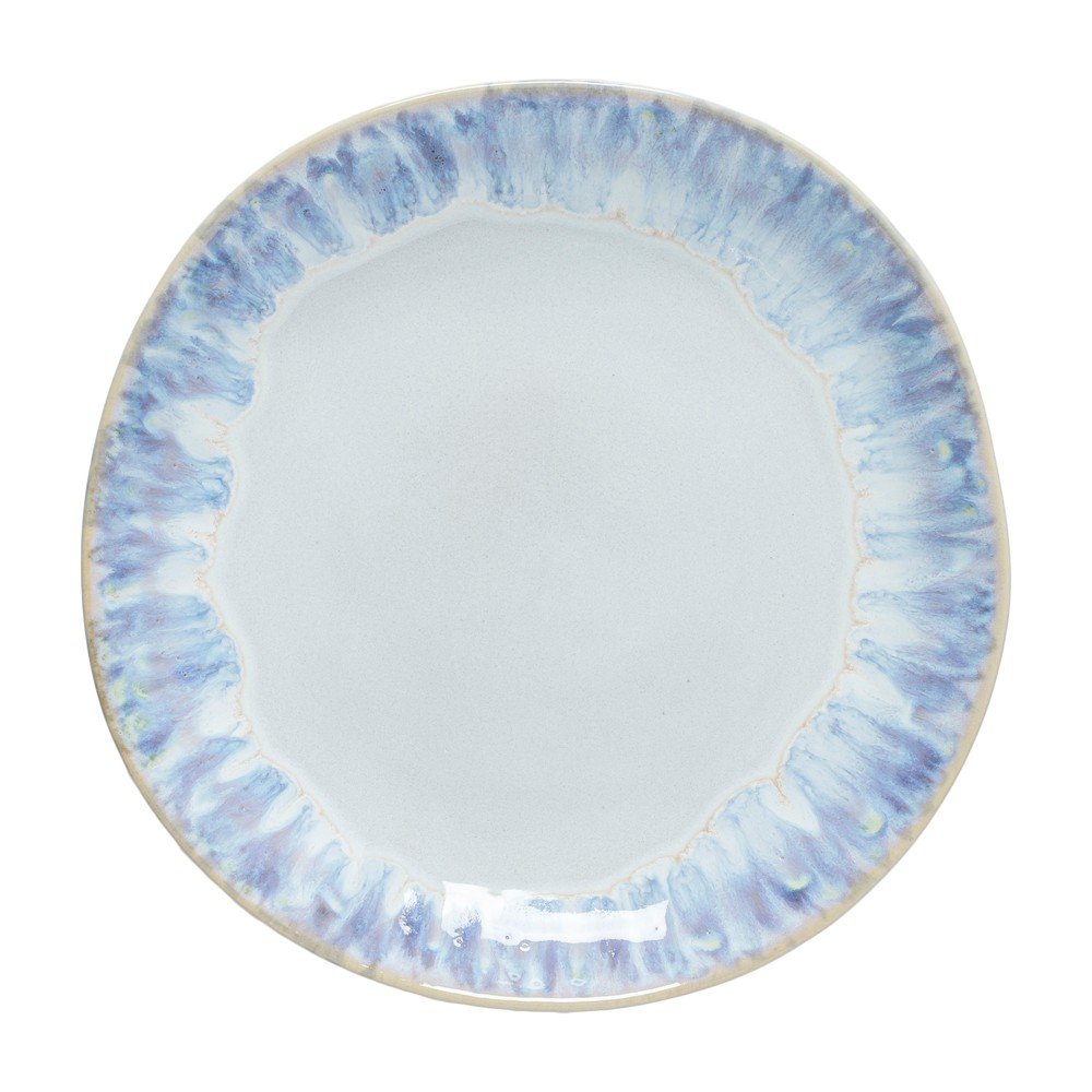 Farfurie albă/albastră pentru desert din gresie ø 22 cm Brisa – Costa Nova