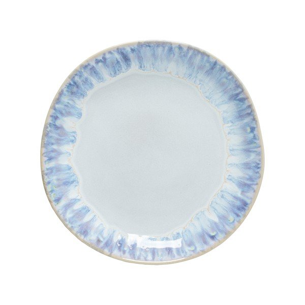 Farfurie albă/albastră pentru desert  din gresie ø 22 cm Brisa – Costa Nova