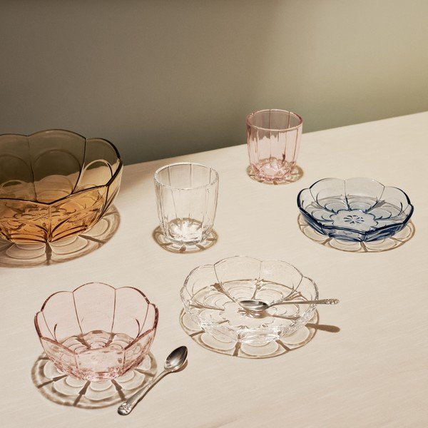 Boluri din sticlă roz-deschis 2 buc. ø 13 cm Lily – Holmegaard-image-1