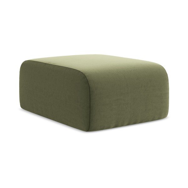 Taburet verde cu tapițerie din catifea Lani – Makamii